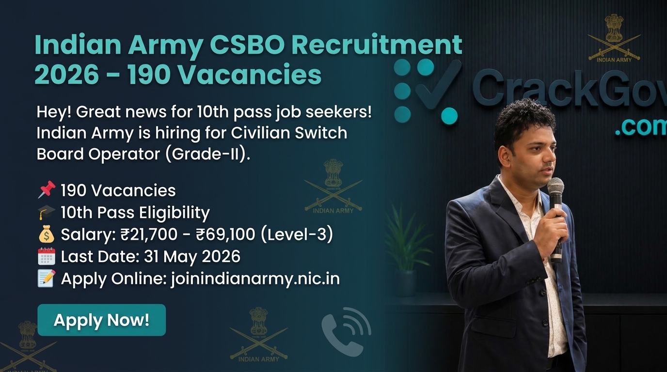 Indian Army CSBO Recruitment 2026