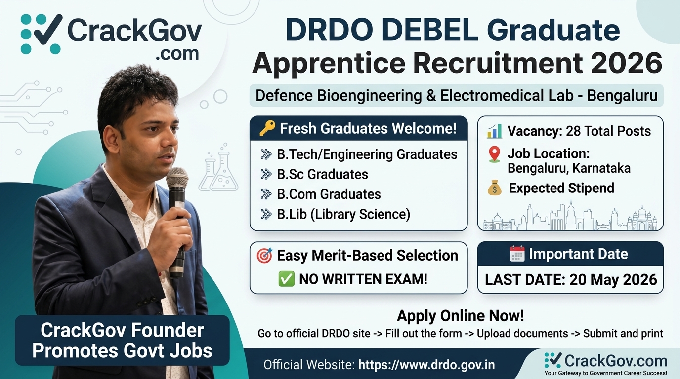 DRDO DEBEL Graduate Apprentice Recruitment 2026
