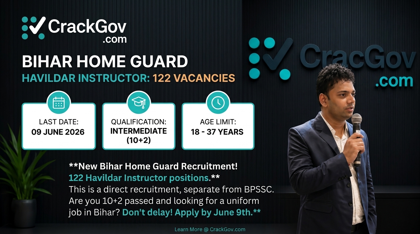 Bihar Home Guard Havildar Instructor Recruitment 2026 – 122 Posts