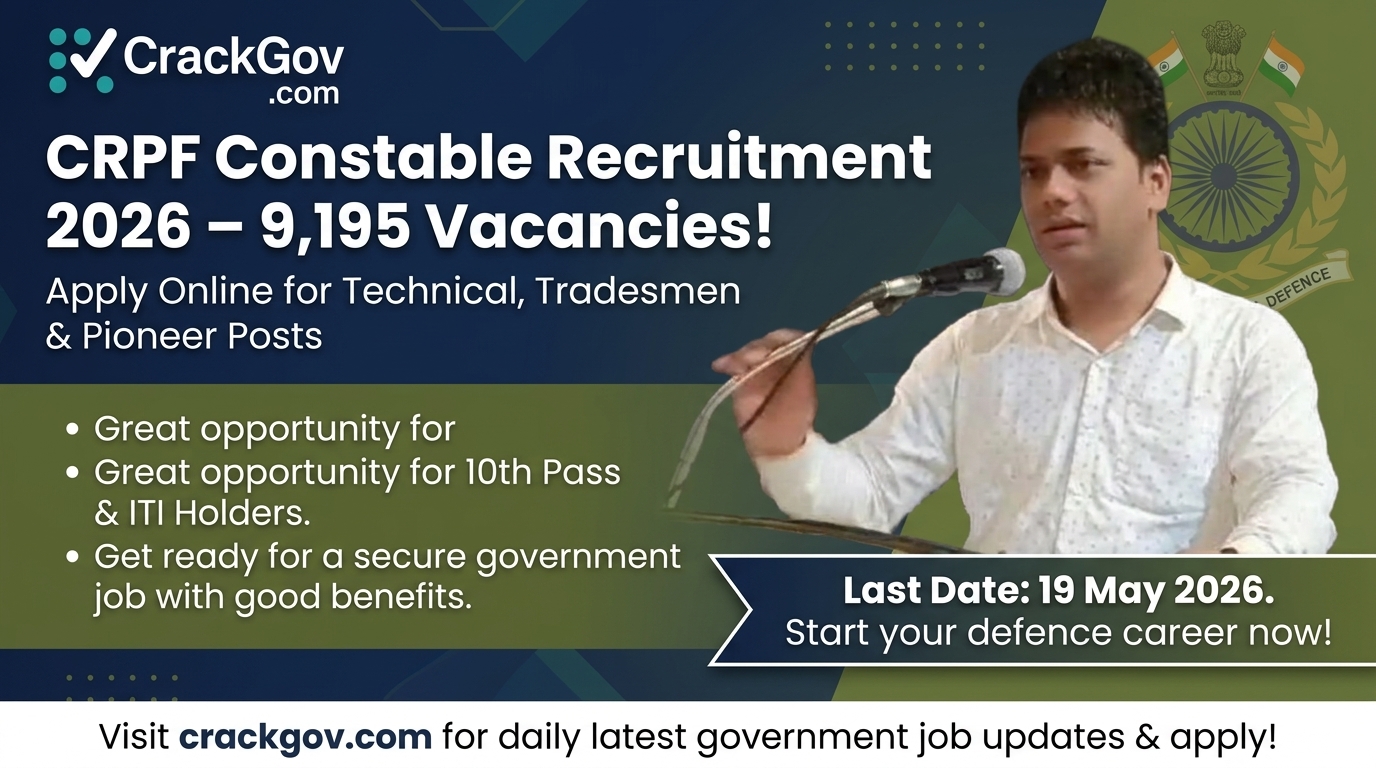 CRPF Constable Technical & Tradesmen Recruitment 2026