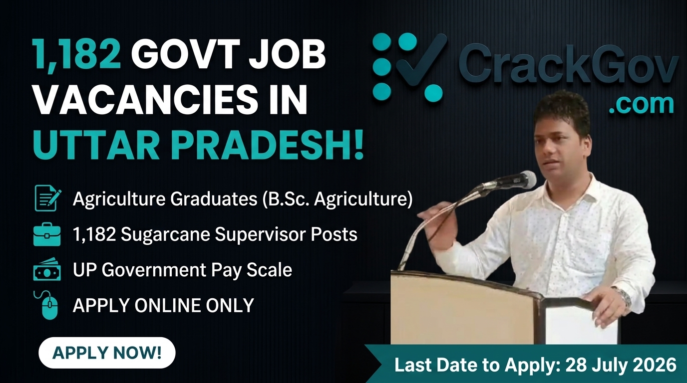 UPSSSC Sugarcane Supervisor Recruitment 2026 Apply Online for 1182 Posts
