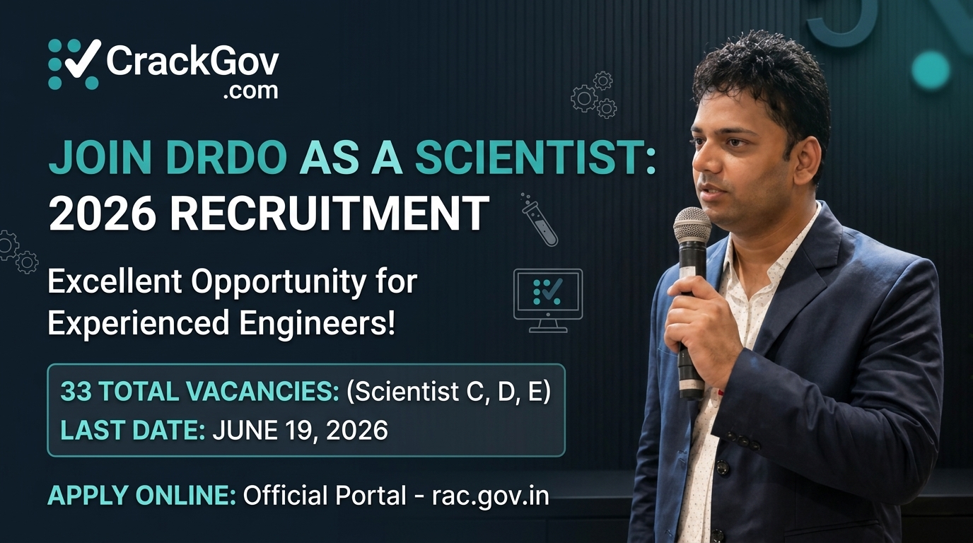 DRDO RAC Scientist C D E Recruitment 2026 Apply Online for 33 Posts