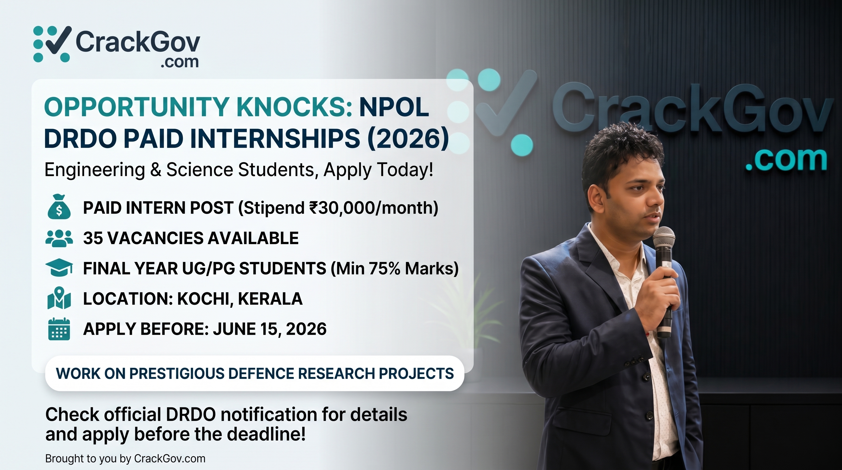 NPOL DRDO Paid Intern Recruitment 2026 Apply for 35 Posts