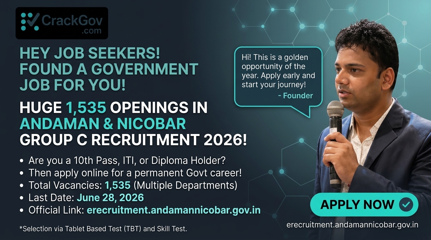 Andaman & Nicobar Administration Group C Matric Level Recruitment 2026 for 1535 Posts