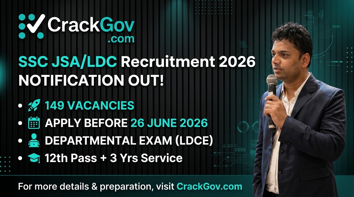 SSC JSA/LDC Recruitment 2026 Apply Online for 149 Posts