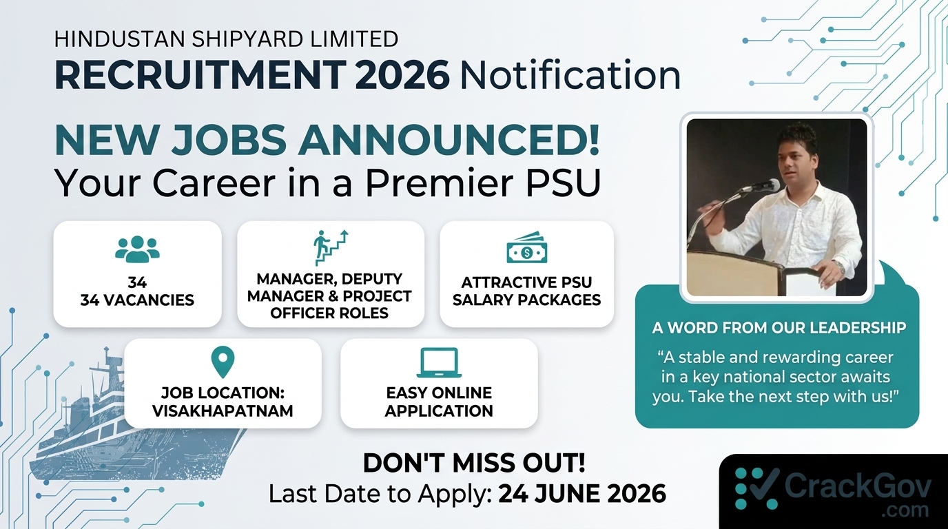 HSL Recruitment 2026 for Manager, Deputy Manager & Project Officer Posts