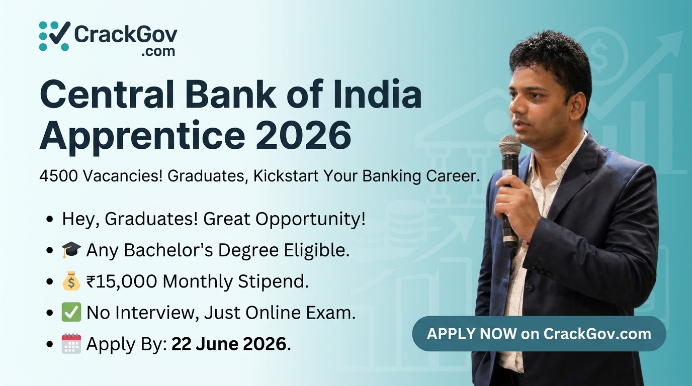 Central Bank of India Apprentice Recruitment 2026 – 4500 Posts
