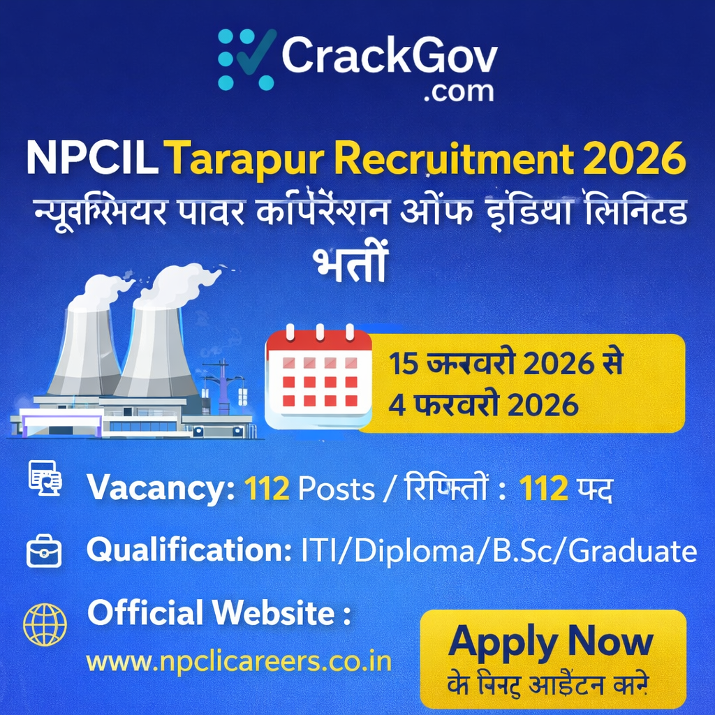 NPCIL Tarapur Recruitment 2026 Apply Online