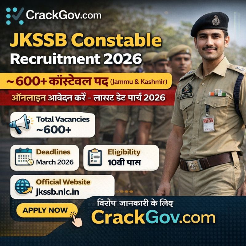 JKSSB Constable Recruitment 2026 – Apply Online for 600+ Posts