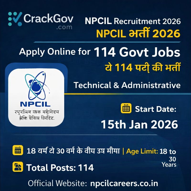 NPCIL Various Posts Recruitment 2026
