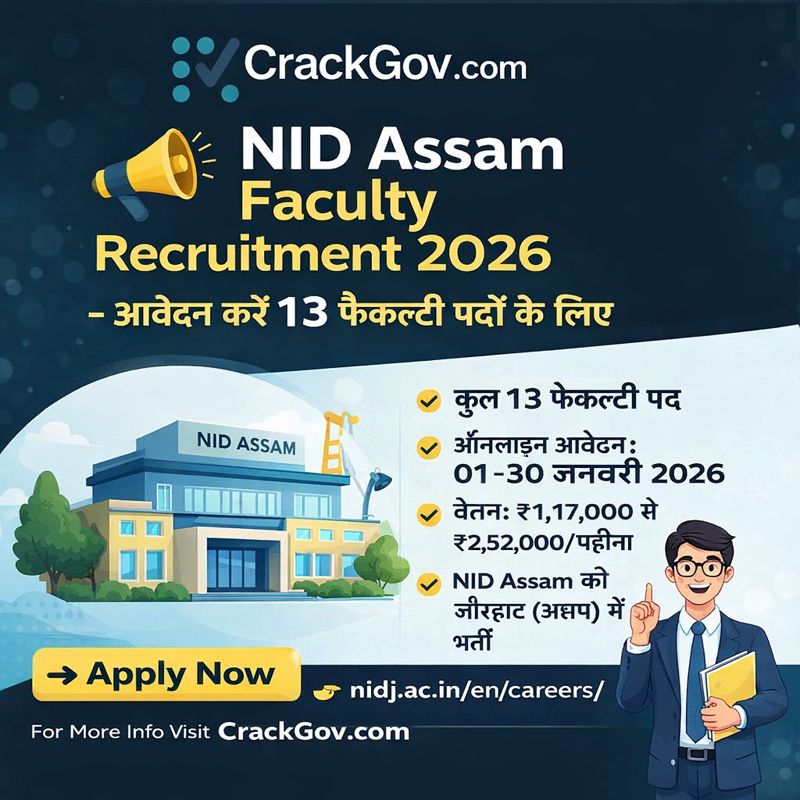 NID Assam Faculty Recruitment 2026