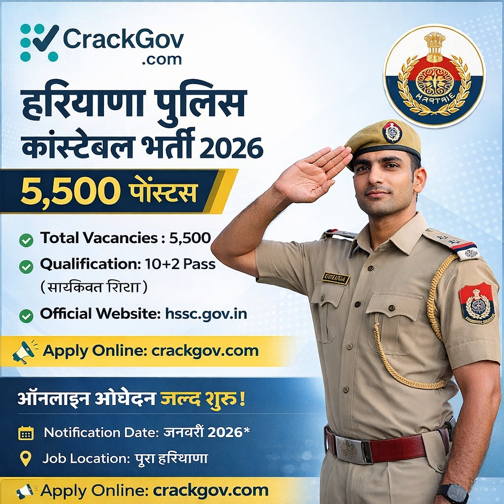 Haryana Police Constable Recruitment 2026 – 5,500 Posts