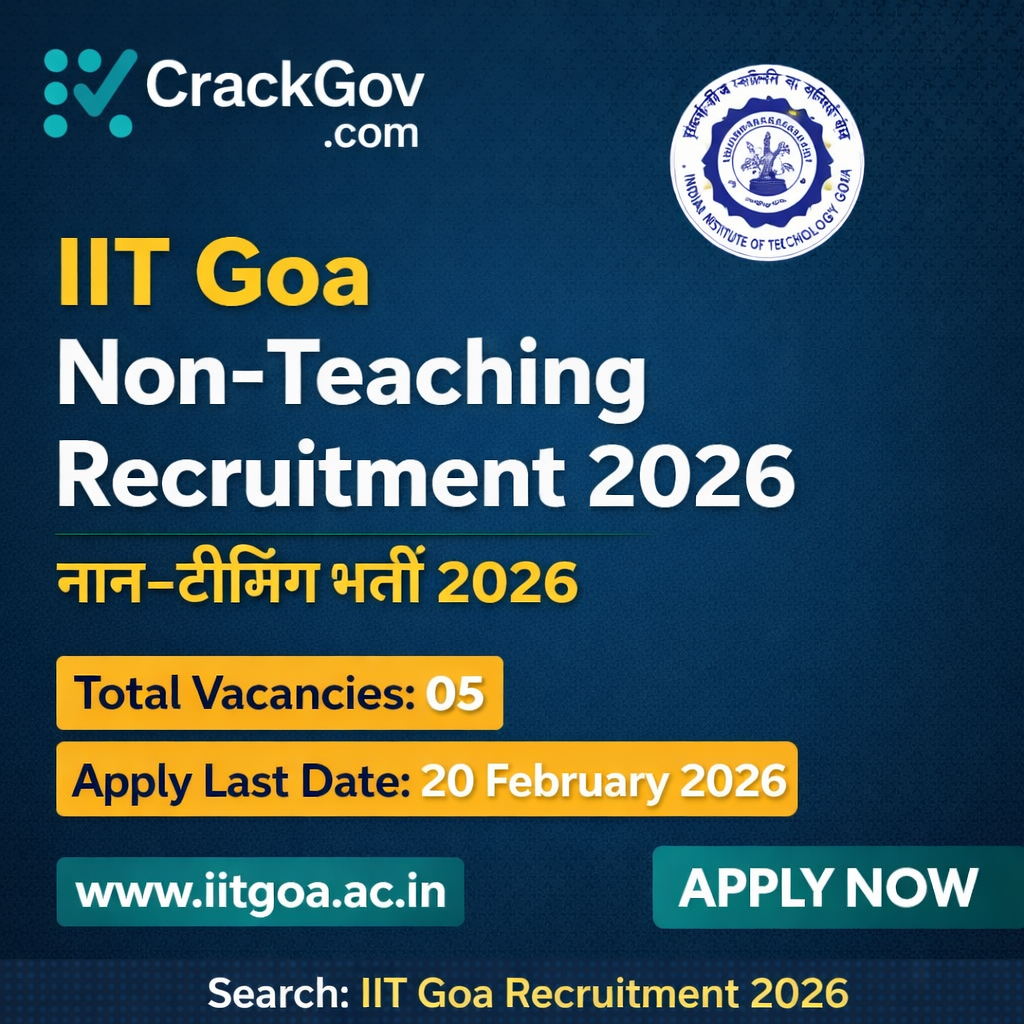 IIT Goa Non-Teaching Recruitment 2026